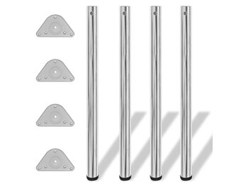 Verstelbare Tafelpoten Chroom 87cm (4 st.) - Nu 30% Korting!