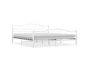 vidaXL Bedframe Metaal Wit 180x200 | -55%