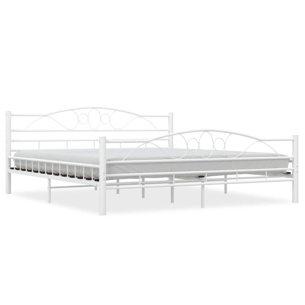 vidaXL Bedframe Metaal Wit 180x200 | -55%