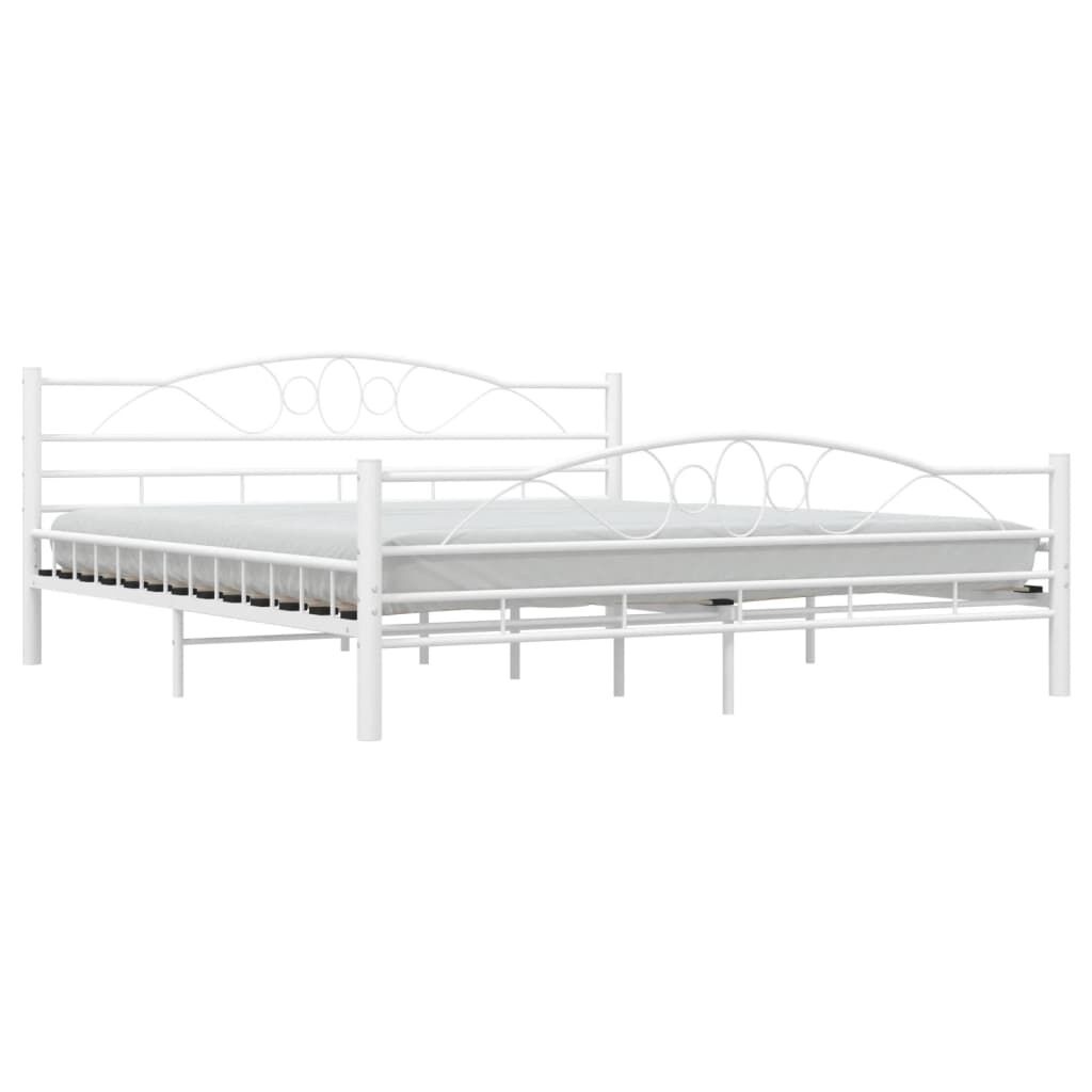vidaXL Bedframe Metaal Wit 180x200 | -55%