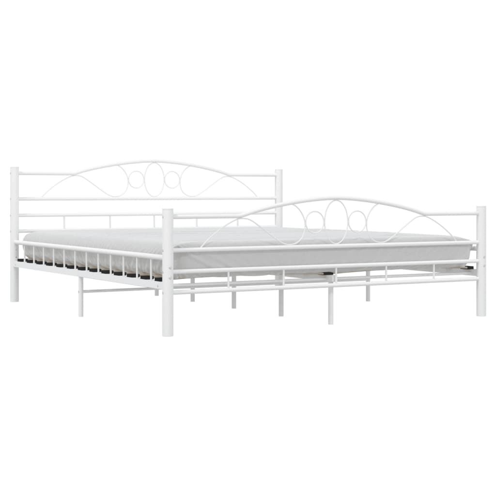 vidaXL Bedframe Metaal Wit 180x200 | -55%