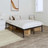 vidaXL Bedframe Metaal Zwart 120x200 cm - Nu 55% Korting!