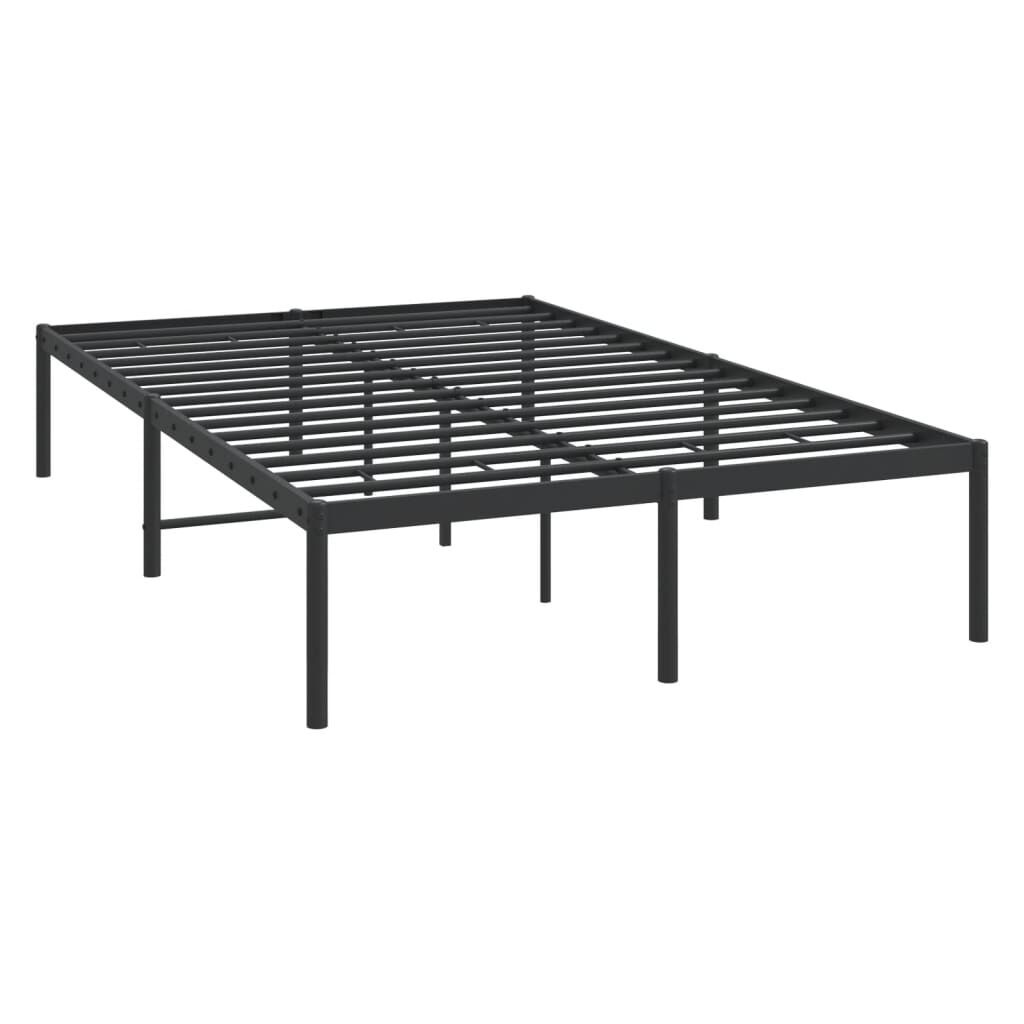 vidaXL Bedframe Metaal Zwart 120x200 cm - Nu 55% Korting!