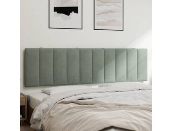 vidaXL Hoofdbordkussen 180cm Fluweel Lichtgrijs - 42% Korting