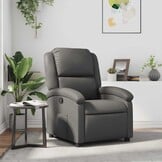 vidaXL Fauteuil Kunstleer Grijs - 35% Korting!