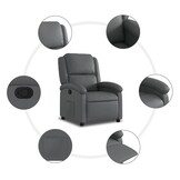 vidaXL Fauteuil Kunstleer Grijs - 35% Korting!