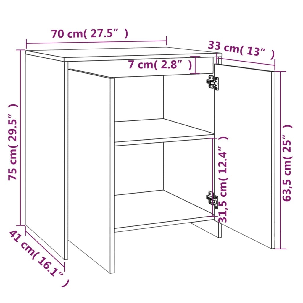 vidaXL Dressoir 70x41x75 cm (35% korting!)