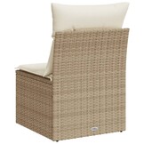 vidaXL Tuinbank Poly Rattan Beige - 65% Korting!