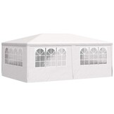vidaXL Partytent met Zijwanden - 4x6m Wit | Nu met 55% Korting!