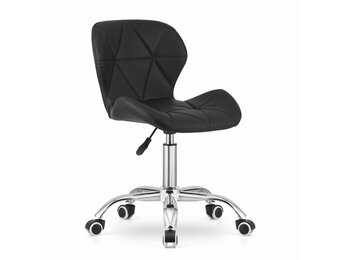 Bureaustoel AVOLA - Ergonomisch ECO-leer - Zwart - 35% korting!