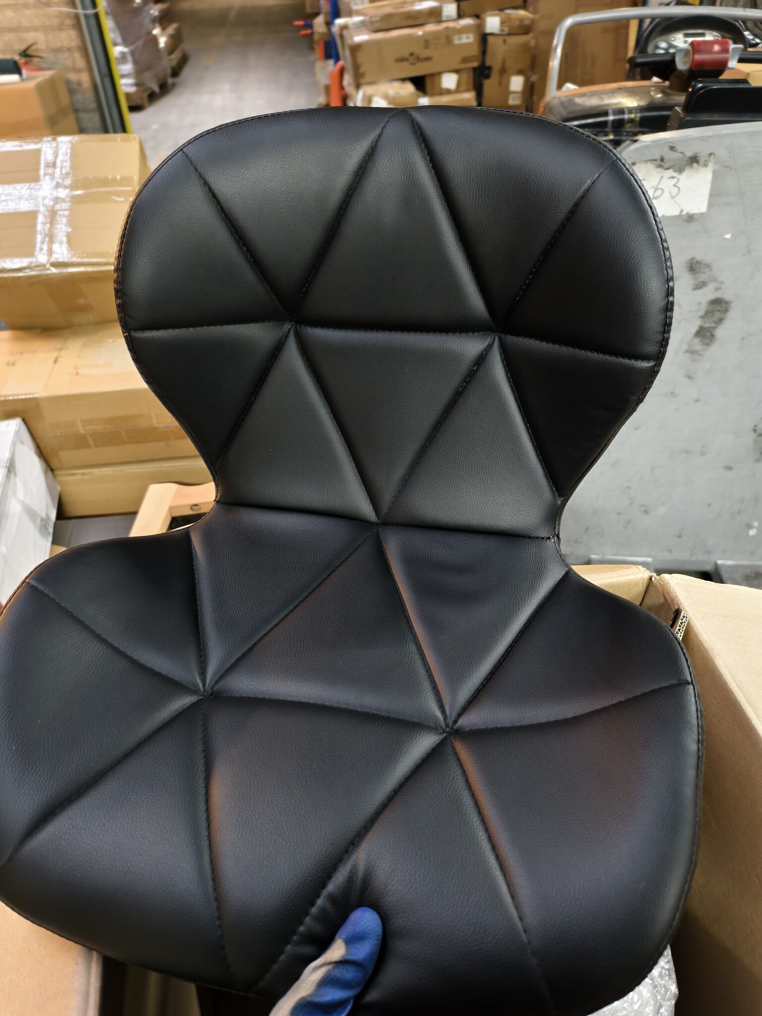 Bureaustoel AVOLA - Ergonomisch ECO-leer - Zwart - 35% korting!