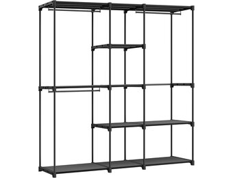 SONGMICS Open Garderobekast 43x182x182cm Zwart - 35% Korting!