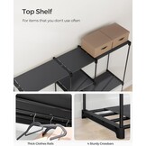 SONGMICS Open Garderobekast 43x182x182cm Zwart - 35% Korting!