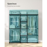 SONGMICS Open Garderobekast 43x182x182cm Zwart - 35% Korting!