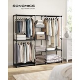 SONGMICS Open Garderobekast 43x182x182cm Zwart - 35% Korting!