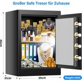 Grote Vuurvaste Kluis 45L - Inclusief Brandveilige Documententas - 35% Korting!