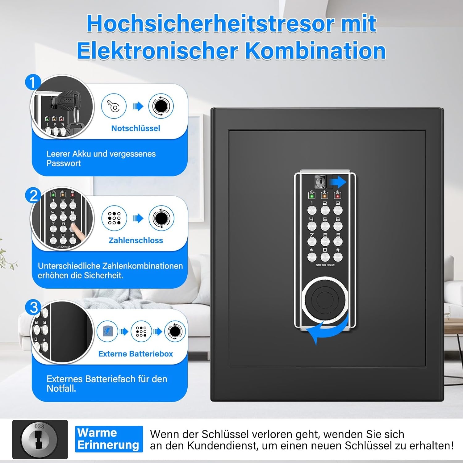 Grote Vuurvaste Kluis 45L - Inclusief Brandveilige Documententas - 35% Korting!