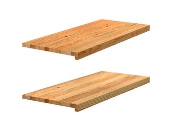 vidaXL Vensterbanken Massief Eikenhout (2 st) - 35% Korting!