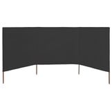 vidaXL Windscherm 3-panelen 400x120cm Antraciet - 65% Korting!