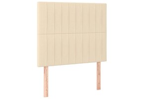 vidaXL Hoofdborden Crème (2x) 80x5x78/88 cm - 67% Korting!