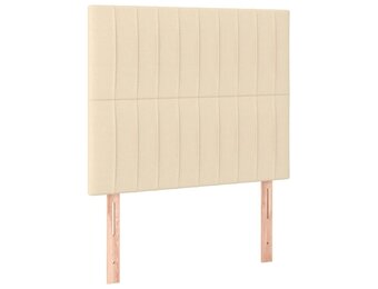 vidaXL Hoofdborden Crème (2x) 80x5x78/88 cm - 67% Korting!