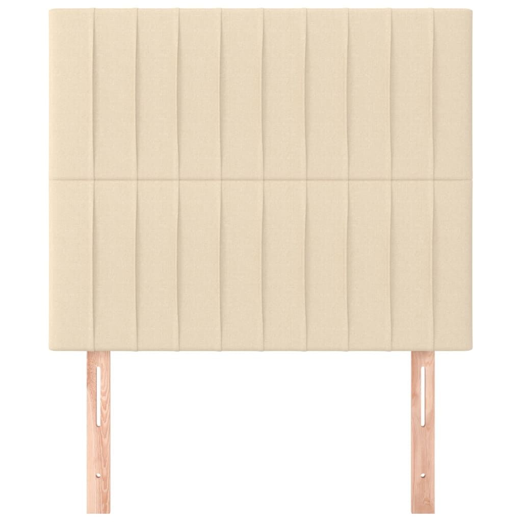 vidaXL Hoofdborden Crème (2x) 80x5x78/88 cm - 67% Korting!