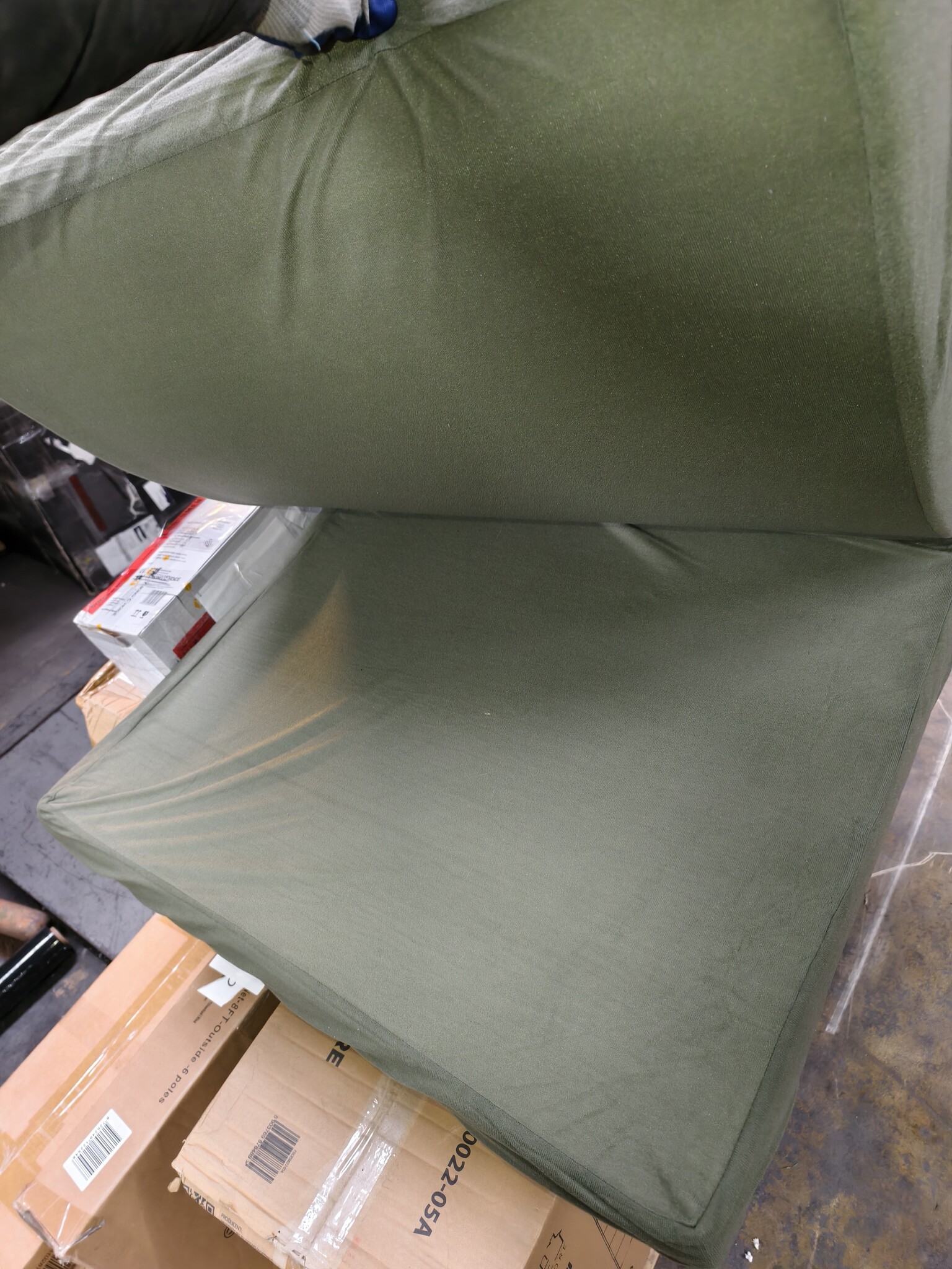 Logeermatras Opvouwbaar (80x200x10cm) - Donker Groen - 35% Korting
