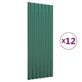 vidaXL Dakpanelen Groen - 12 stuks - 35% Korting!