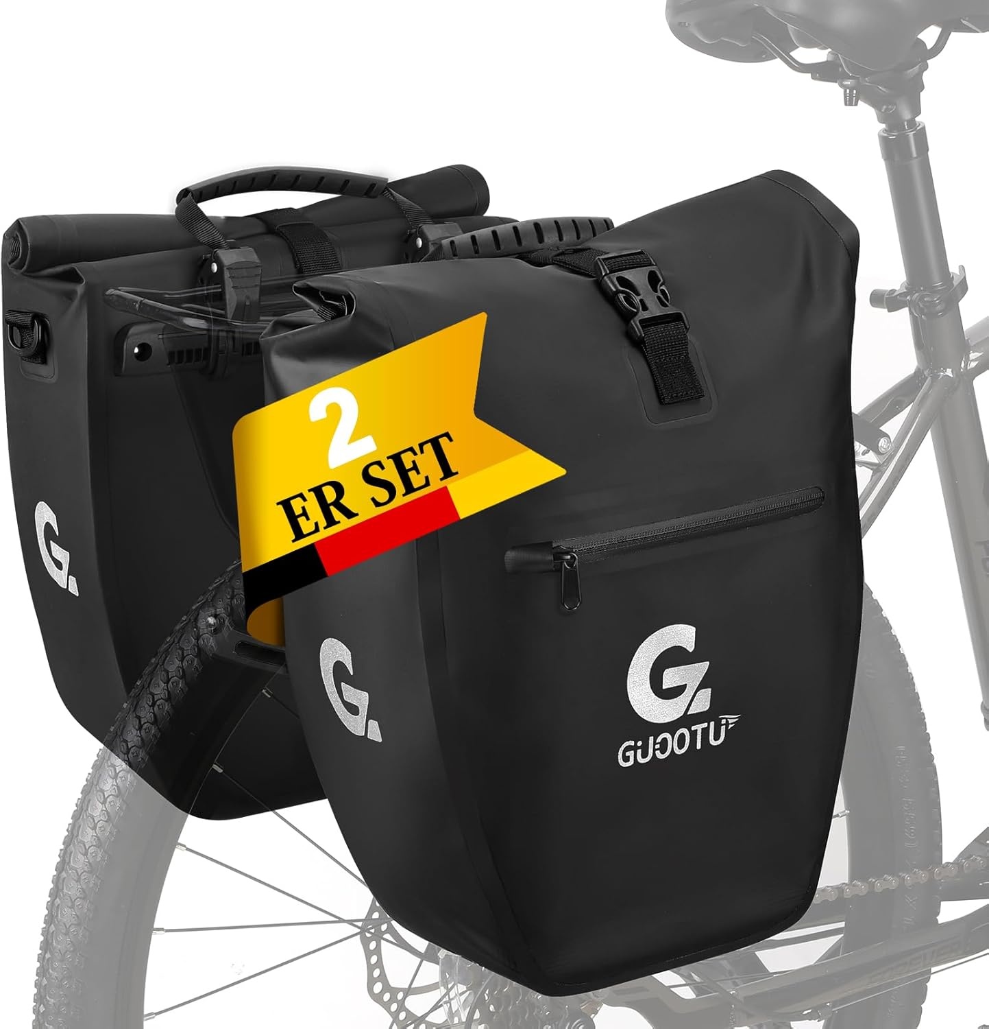Set 2 Fietstassen 48L - Waterdicht met Reflectoren - 30% Korting!