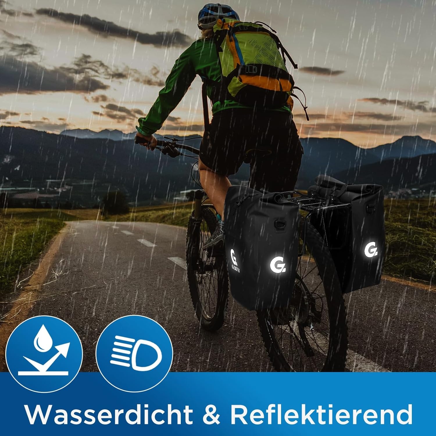Set 2 Fietstassen 48L - Waterdicht met Reflectoren - 30% Korting!