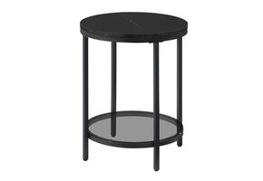 Bijzettafel Marble Black 45x45x55cm - 53% Korting!