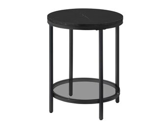 Bijzettafel Marble Black 45x45x55cm - 53% Korting!