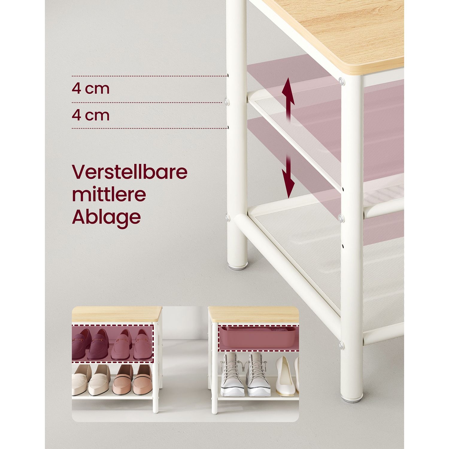 VASAGLE Kapstok met Schoenopslag & Spiegel - 55% Korting