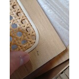 Hoekrek Oak Beige Rotan Zigzag - 67% Korting! - 20x20x126cm