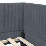 vidaXL Hoekbedframe Donkergrijs Fluweel 90x200 cm - 35% Korting!