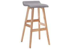 vidaXL Barstoel stof lichtgrijs - 42% Korting!