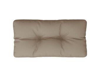 vidaXL Palletkussen 80x40x12 cm stof taupe