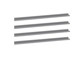 vidaXL Wandschappen 4 st. 115x9x3 cm Grijs | 71% Korting