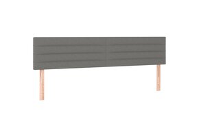 vidaXL Hoofdborden 2 st - 35% Korting! Donkergrijs Stof