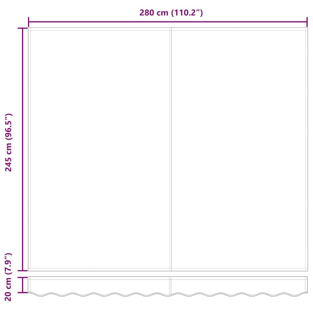 vidaXL Vervangingsdoek voor zonnescherm Beige 300 x 250 cm Canvas