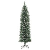 vidaXL Kunstkerstboom smal met standaard 150 cm PVC