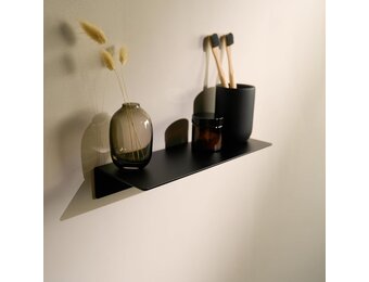 Design Hamburg Rek zonder Boren | Badplank Mat Zwart - 37% Korting!