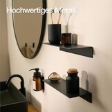 Design Hamburg Rek zonder Boren | Badplank Mat Zwart - 37% Korting!