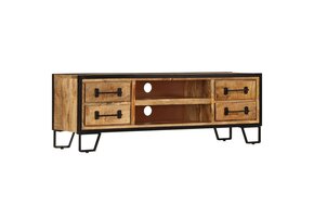 vidaXL TV-meubel Massief Mangohout 120cm - 35% Korting