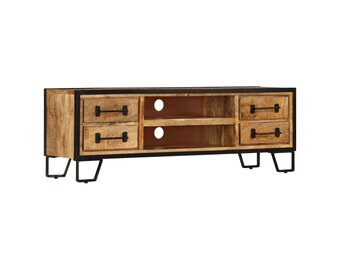 vidaXL Tv-meubel met lades 120x30x40 cm massief mangohout
