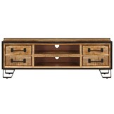 vidaXL Tv-meubel met lades 120x30x40 cm massief mangohout