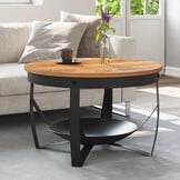 vidaXL Salontafel Ø 68x43 cm massief acaciahout