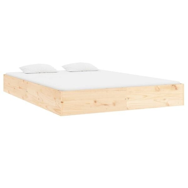 vidaXL Bedframe zonder matras massief hout 200x200 cm