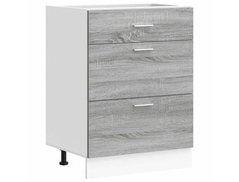 vidaXL Keuken onderkast bewerkt hout grijs sonoma eikenkleur