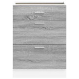 vidaXL Keuken onderkast bewerkt hout grijs sonoma eikenkleur